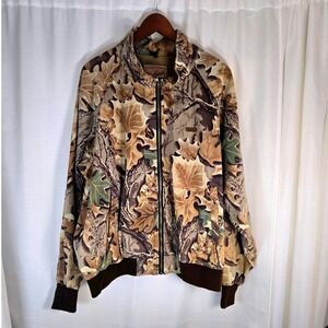 Woolrich Advantage Camo Jacket Mens 2XL Full Zip Bomber Outdoor Hunting Unlined